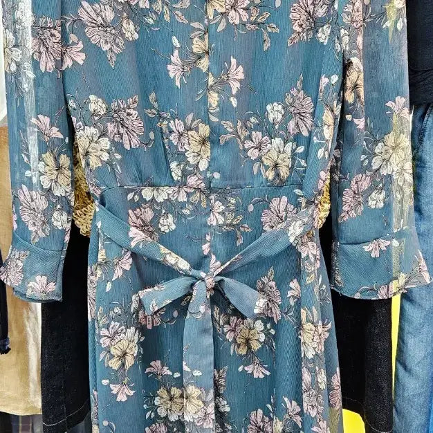 [BUNJANG] Floral Print Chiffon Dress / 7부 쉬폰 원피스(55)