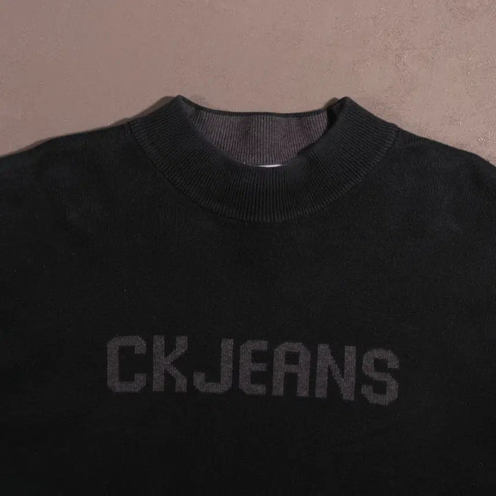 [BUNJANG] Calvin Klein Logo Knit Sweater / 90s 캘빈클라인 로고 니트 C256