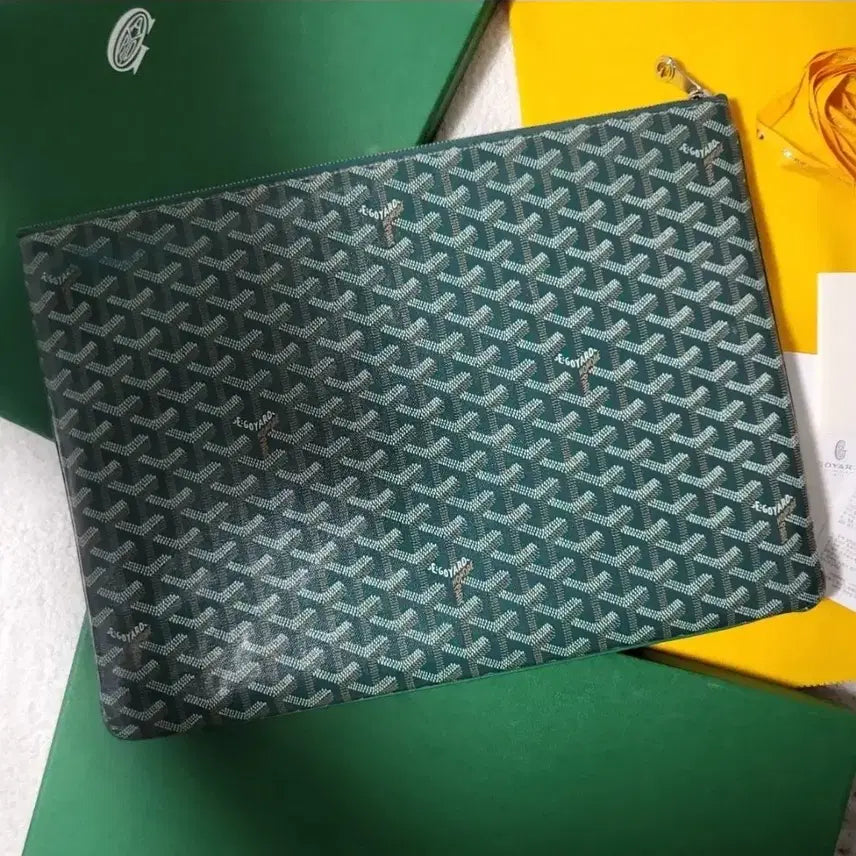 [BUNJANG] Goyard Sena Clutch GM Green / [풀구성] GM / 고야드 세나 클러치 그린