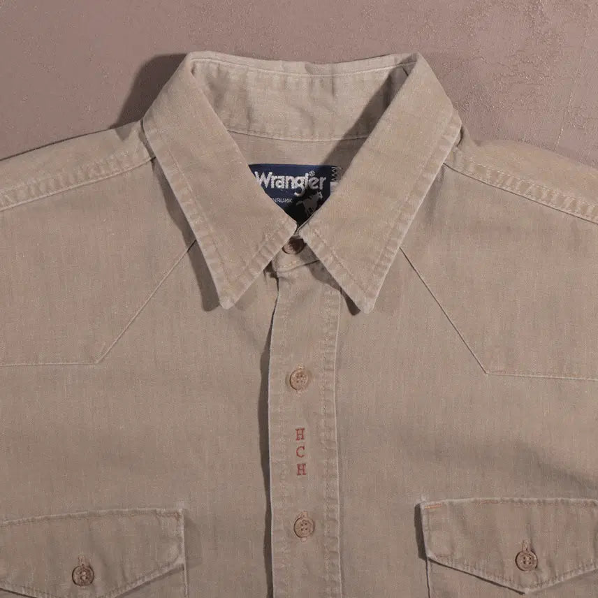 [BUNJANG] Wrangler Western Heavy Cotton Shirt / 90s 랭글러 웨스턴 헤비코튼 셔츠 C257