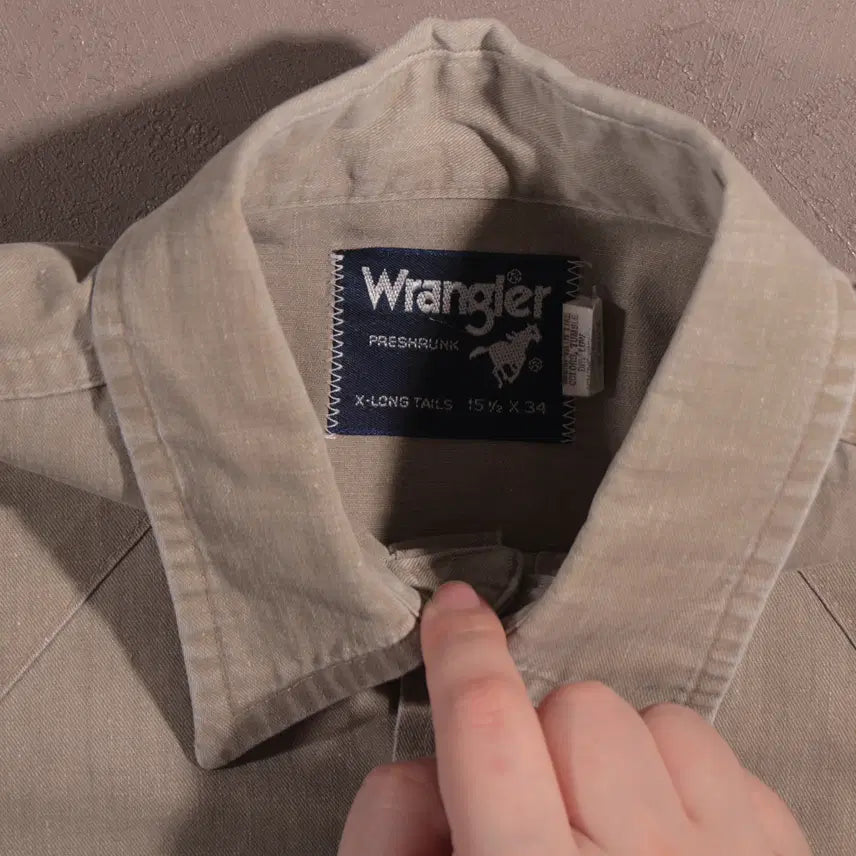 [BUNJANG] Wrangler Western Heavy Cotton Shirt / 90s 랭글러 웨스턴 헤비코튼 셔츠 C257