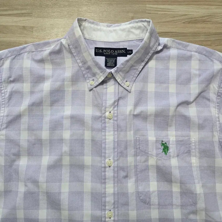 [BUNJANG] U.S. Polo Assn. Checkered Shirt / 110/ U.S. 폴로 체크 셔츠 퍼플
