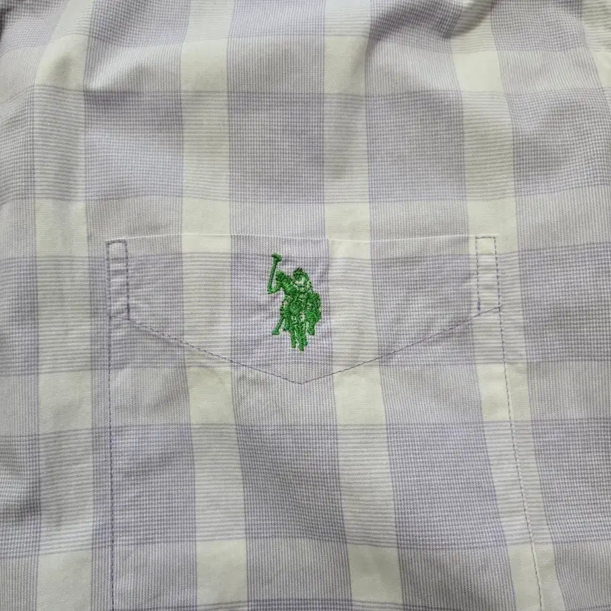 [BUNJANG] U.S. Polo Assn. Checkered Shirt / 110/ U.S. 폴로 체크 셔츠 퍼플