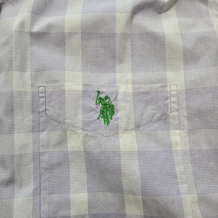 [BUNJANG] U.S. Polo Assn. Checkered Shirt / 110/ U.S. 폴로 체크 셔츠 퍼플