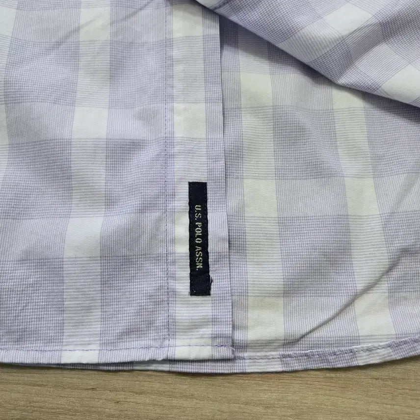 [BUNJANG] U.S. Polo Assn. Checkered Shirt / 110/ U.S. 폴로 체크 셔츠 퍼플