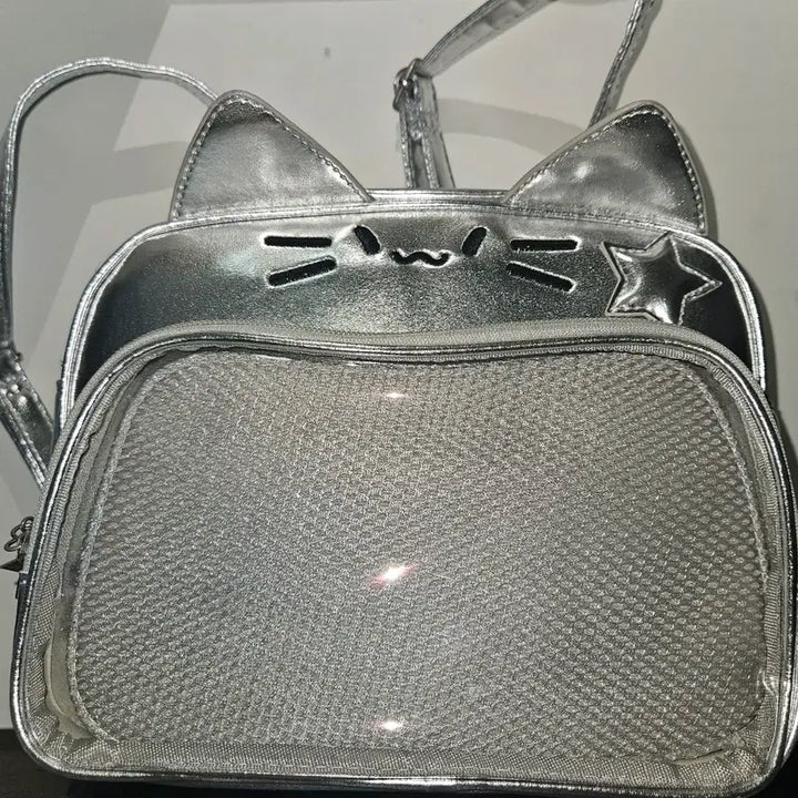 [BUNJANG] Y2K Grey Cat Mini Ita Bag Backpack / y2k 회색 고양이 귀여운 미니 이타백 백팩 가방 판매 앙스타 프로세카