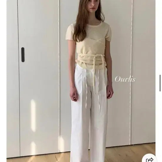 [BUNJANG] Liete Randy Knit Top / [새상품] 리에뜨 랜디 니트(반팔 랩니트)