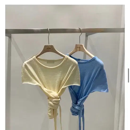 [BUNJANG] Liete Randy Knit Top / [새상품] 리에뜨 랜디 니트(반팔 랩니트)