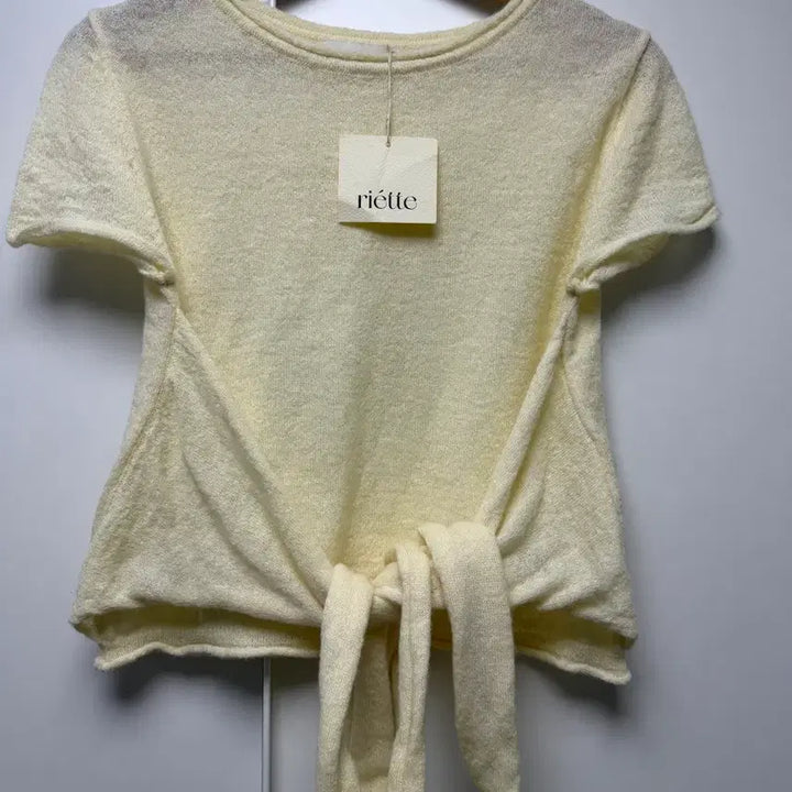 [BUNJANG] Liete Randy Knit Top / [새상품] 리에뜨 랜디 니트(반팔 랩니트)