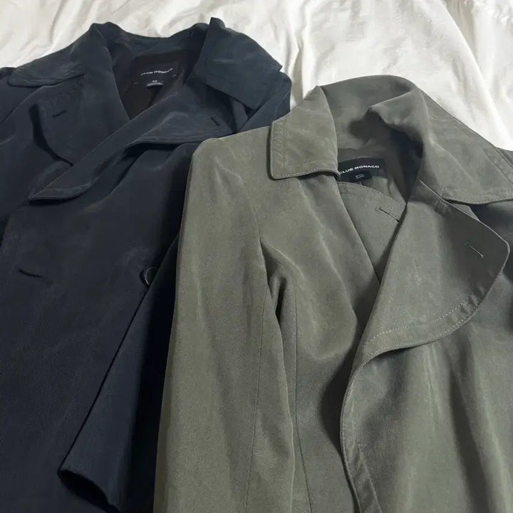 [BUNJANG] Club Monaco Khaki Trench Coat Lyocell (Size S/P) / <44만들어주는 요술템> 클럽 모나코 카키 트렌치 코트 S/P
