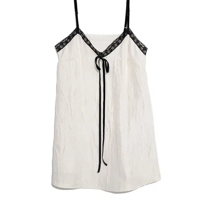 [BUNJANG] High School Disco Ivory Slip Top / 하이스쿨디스코 아이보리 슬립탑