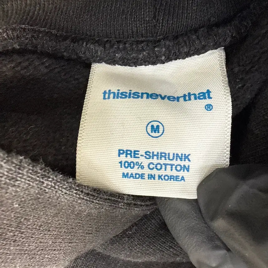 [BUNJANG] thisisneverthat Black Hoodie / M 디스이즈네버댓 블랙 후드티 0223T