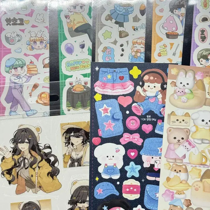 [BUNJANG] 인물케릭터스티커15종 일괄판매 미개봉 미사용 / 인물케릭터스티커15종 일괄판매 미개봉 미사용