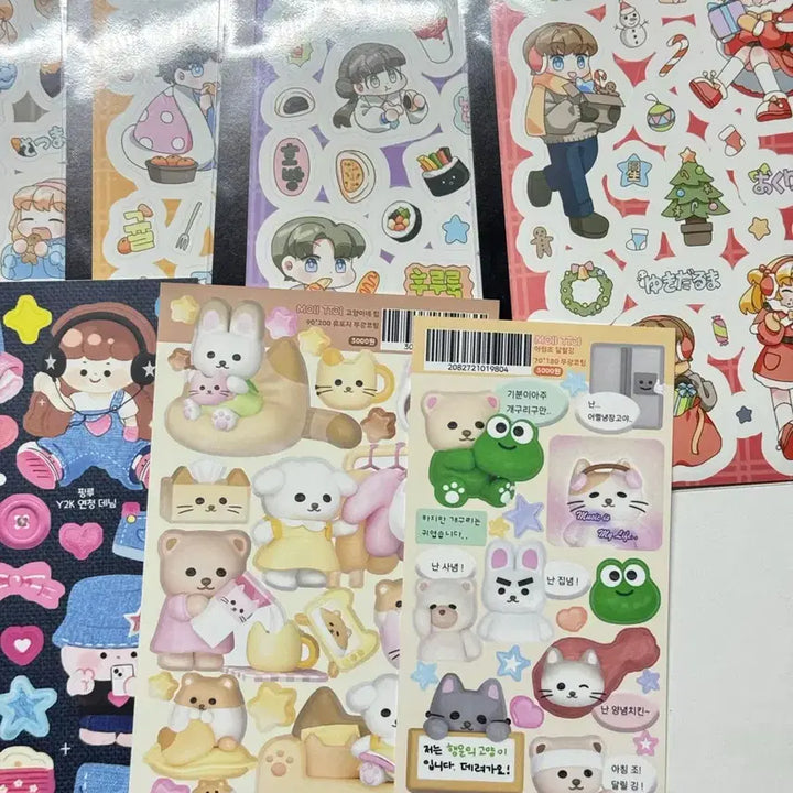 [BUNJANG] 인물케릭터스티커15종 일괄판매 미개봉 미사용 / 인물케릭터스티커15종 일괄판매 미개봉 미사용