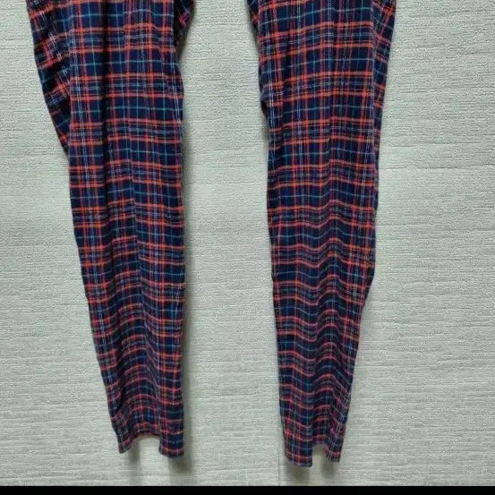 [BUNJANG] P453 Red/Navy Checkered Slacks / p453 레드/네이비 체크무늬 바지