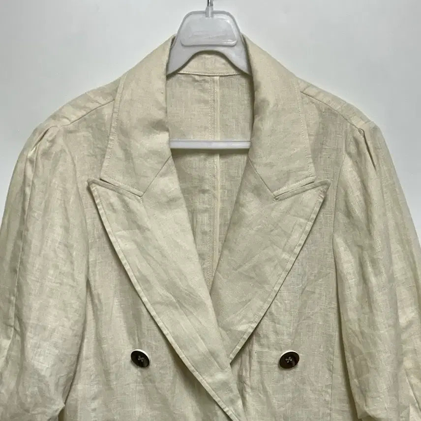 [BUNJANG] JJ JIGOTT Linen Double 7/10 Sleeve Jacket / [여자-77]JJ 지고트 린넨 더블 7부 소매 자켓