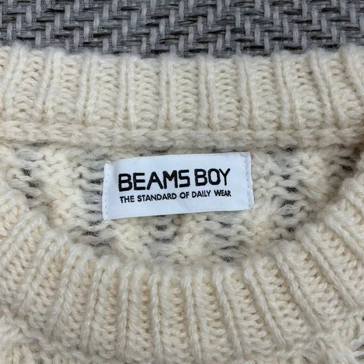[BUNJANG] Beams Boy Cable Wool Sweater / 빔즈보이 케이블 울 스웨터 v1655