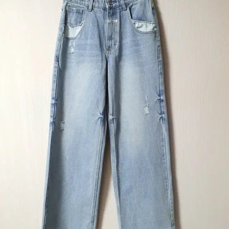 [BUNJANG] Marithe Francois Girbaud Leather Patch Wide Denim Pants / 마리떼프랑소와저버 가죽 패치 와이드 데님 팬츠 26 사이즈 정품