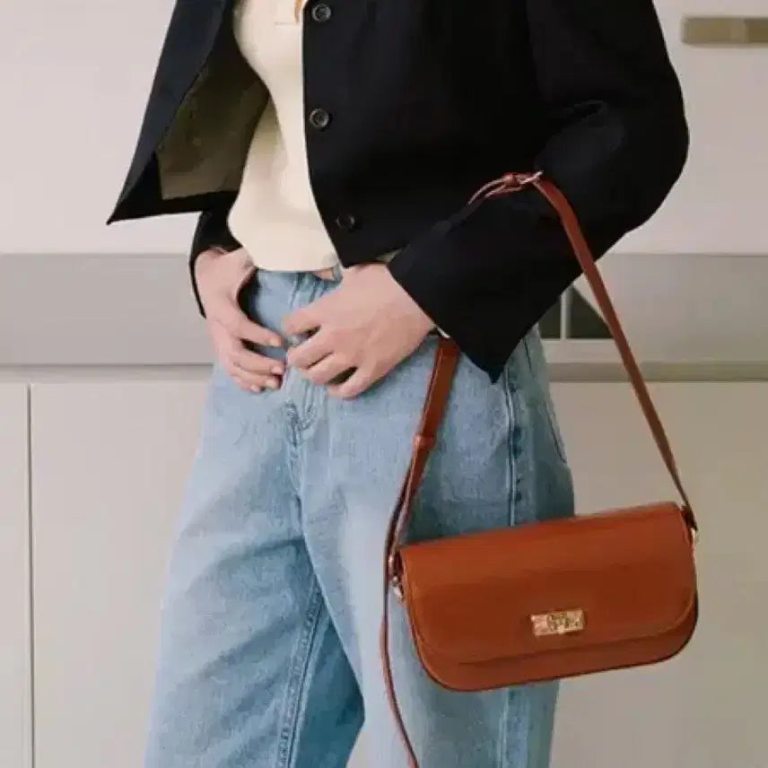 [BUNJANG] Donkey Long Body Shoulder Bag Brown / 돈키 롱바디 숄더백 브라운