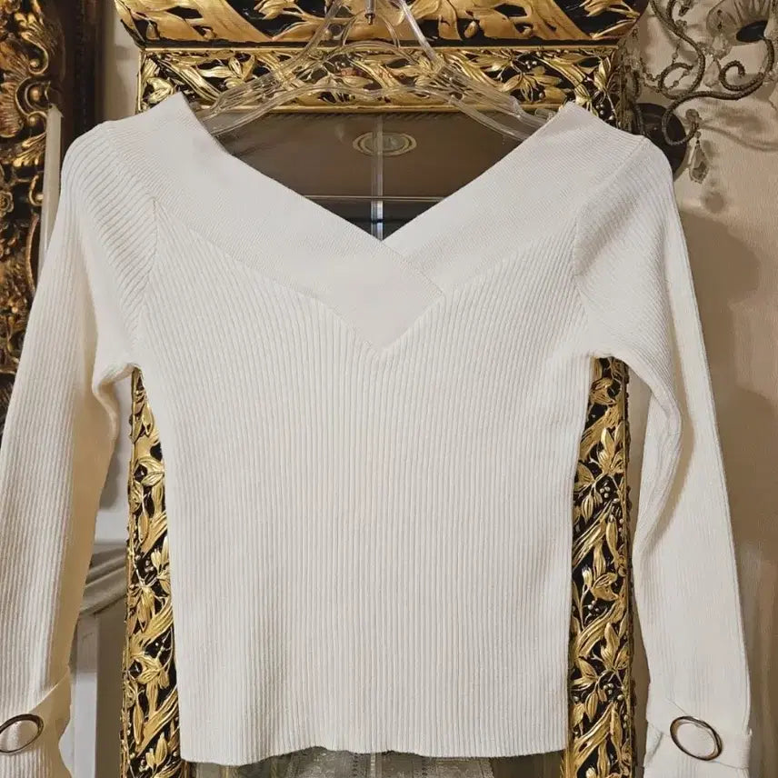 [BUNJANG] White Frill Knit Set / 화이트 컬러 프릴 니트 3종 전부