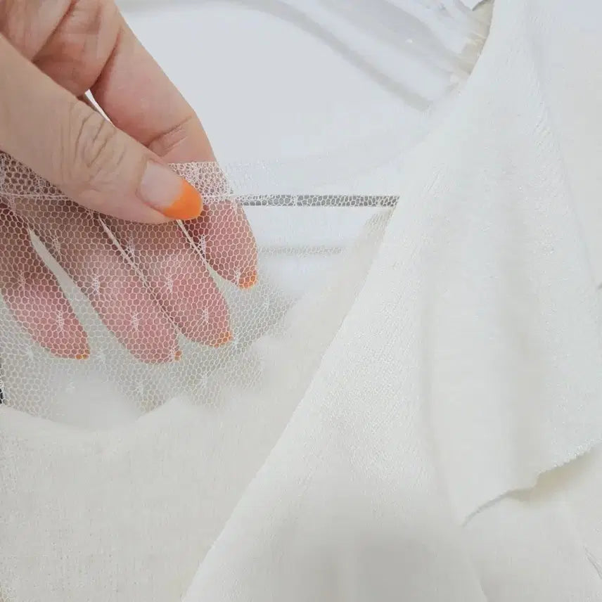 [BUNJANG] White Frill Knit Set / 화이트 컬러 프릴 니트 3종 전부