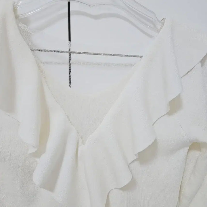 [BUNJANG] White Frill Knit Set / 화이트 컬러 프릴 니트 3종 전부