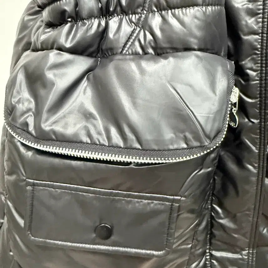 [BUNJANG] Black Hooded Padded Vest / 블랙 패딩 후드 조끼 66~77/77반까지