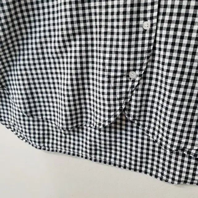 [BUNJANG] Cross Talk Linen Check Shirt Black / cross talk 린넨 체크 셔츠 블랙