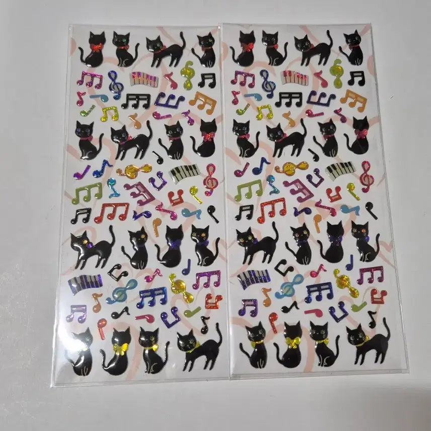 [BUNJANG] Vintage Cat Music Note Sticker / 고전문구 고양이 음표 스티커