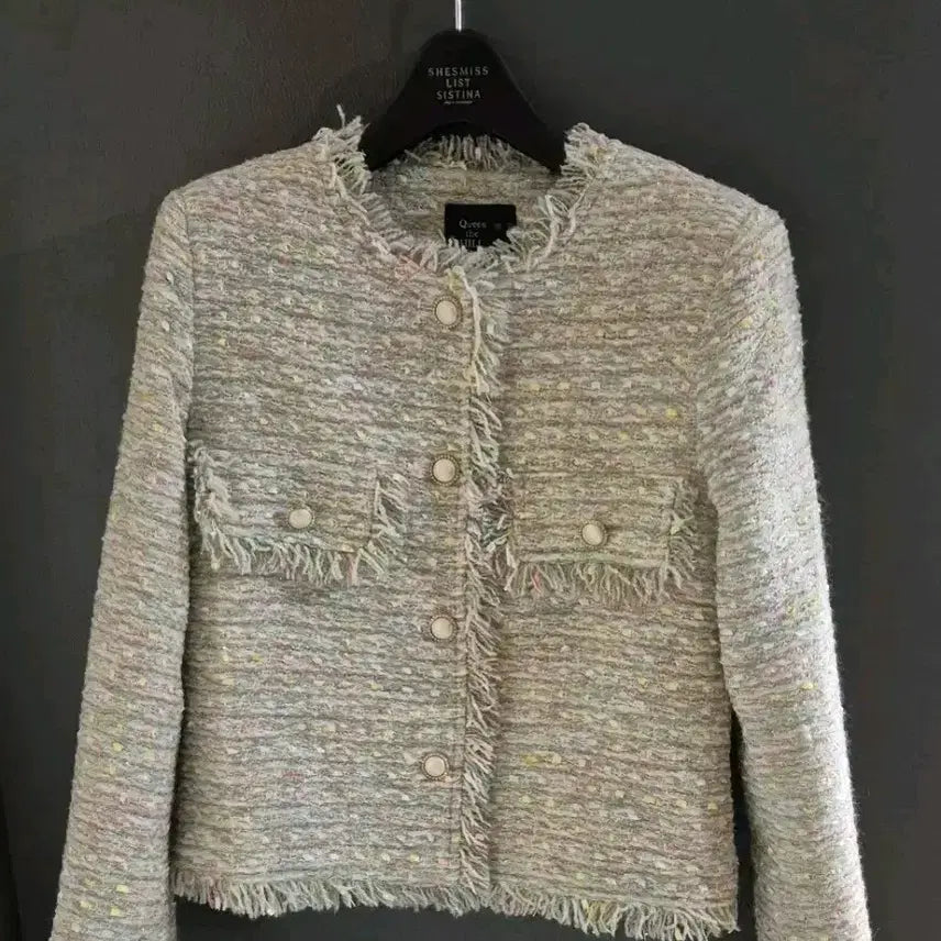 [BUNJANG] Tutom Pearl Tweed Jacket / (새상품) 토톰 진주단추 펄 트위드자켓 하객룩 55