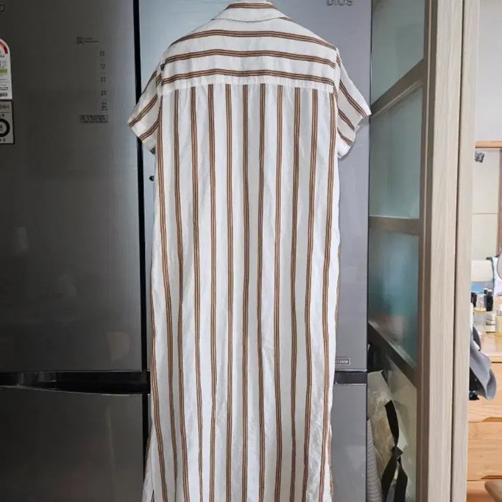 [SOLD OUT] 자라 린넨스트라이프 셔츠 원피스