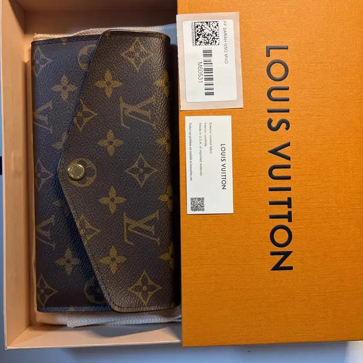 [BUNJANG] Louis Vuitton Sarah Wallet Long Wallet / 루이비통 사라 월릿 여성 장지갑 새상품