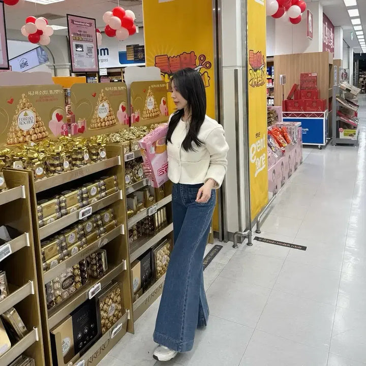 [BUNJANG] S Wide Leg Jeans / 새상품 포장그대로 진청 연청 중청 S 와이드바지 롱팬츠 포켓