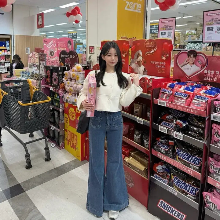 [BUNJANG] S Wide Leg Jeans / 새상품 포장그대로 진청 연청 중청 S 와이드바지 롱팬츠 포켓