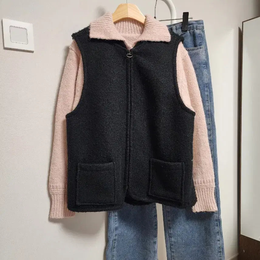 [BUNJANG] Chatelaine Boucle Vest / 샤트렌 부클 뽀글이 조끼 베스트