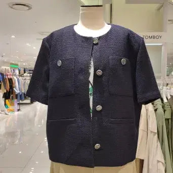 [BUNJANG] Studio Tomboy Tweed Half Sleeve Jacket (Size 55) / 스튜디오톰보이 하프슬리브 트위드 자켓 55사이즈 정품