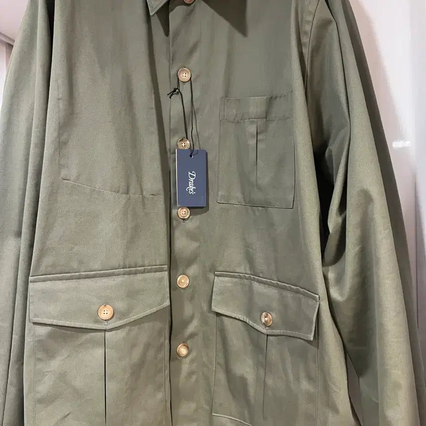 [BUNJANG] Drake's Overshirt Jacket Khaki / Drake's 드레이크스 오버셔츠 자켓 카키