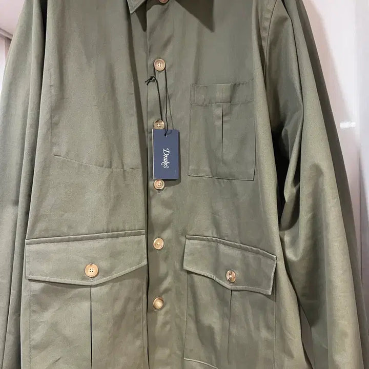 [BUNJANG] Drake's Overshirt Jacket Khaki / Drake's 드레이크스 오버셔츠 자켓 카키