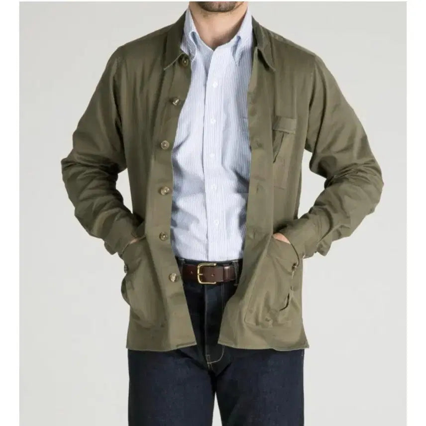 [BUNJANG] Drake's Overshirt Jacket Khaki / Drake's 드레이크스 오버셔츠 자켓 카키