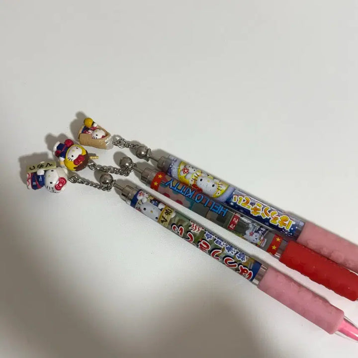 [BUNJANG] Kitty Classic Strap & Mechanical Pencil Set / 일괄) 키티 고전 스트랩 샤프 일본