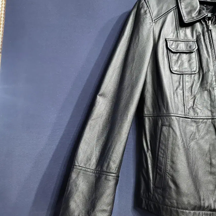 [BUNJANG] Intercrew Slim Fit Leather Jacket / 인터크루 소가죽 슬림핏 자켓