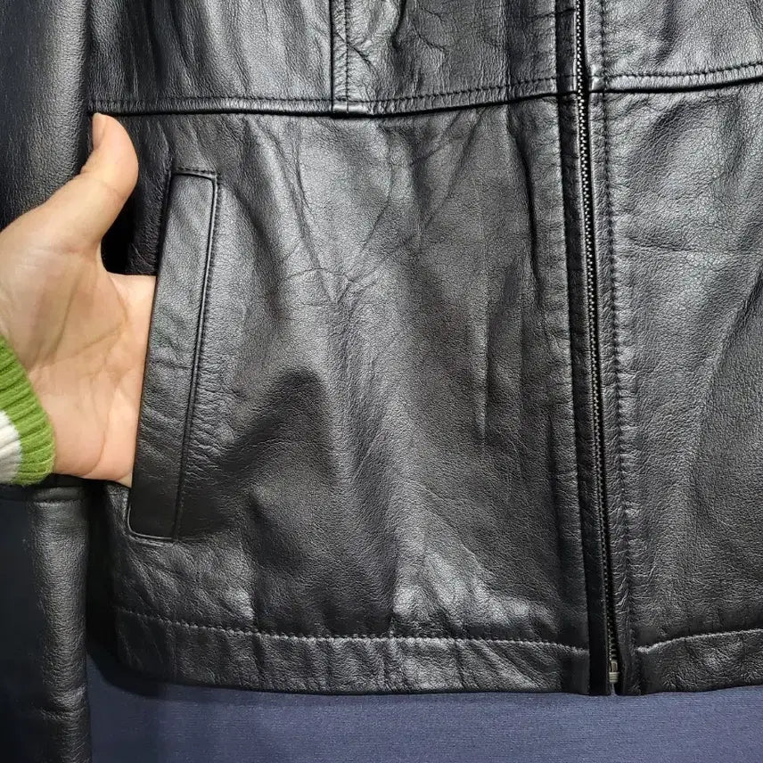 [BUNJANG] Intercrew Slim Fit Leather Jacket / 인터크루 소가죽 슬림핏 자켓