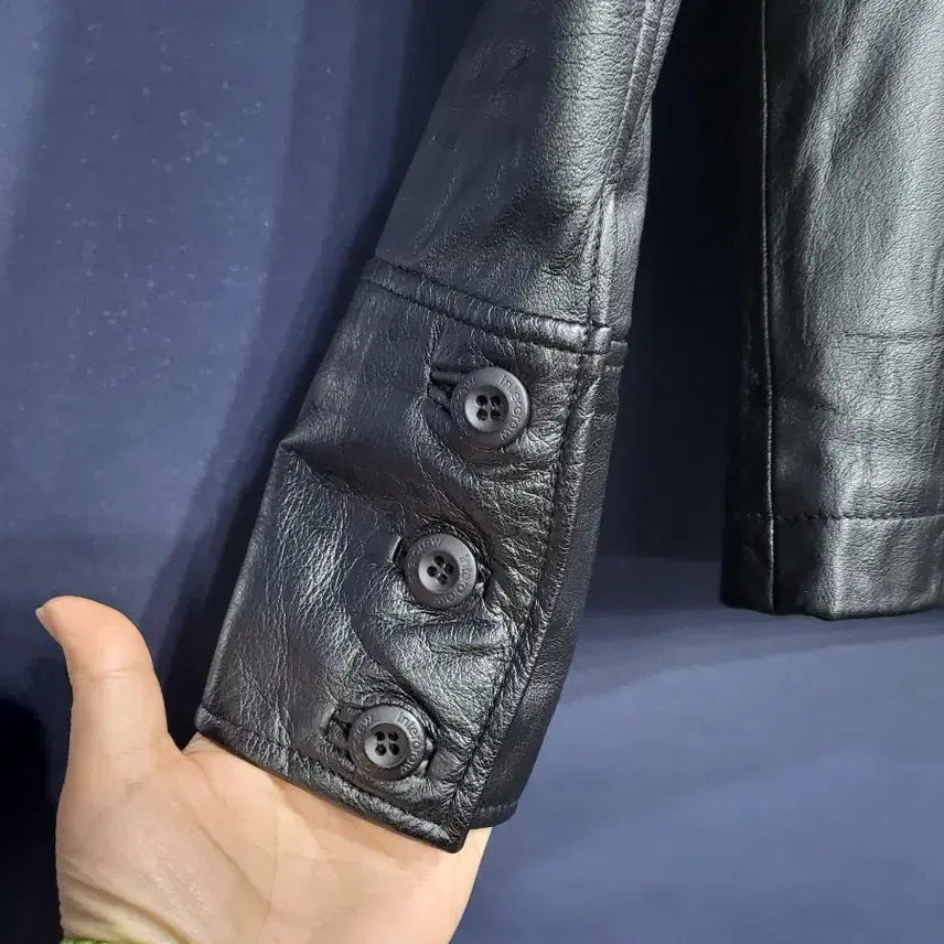 [BUNJANG] Intercrew Slim Fit Leather Jacket / 인터크루 소가죽 슬림핏 자켓