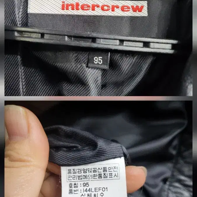 [BUNJANG] Intercrew Slim Fit Leather Jacket / 인터크루 소가죽 슬림핏 자켓