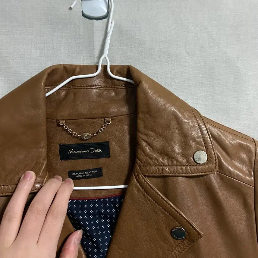 [BUNJANG] Massimo Dutti Leather Jacket / 마시모두띠 양가죽 브라운 레더 자켓 S