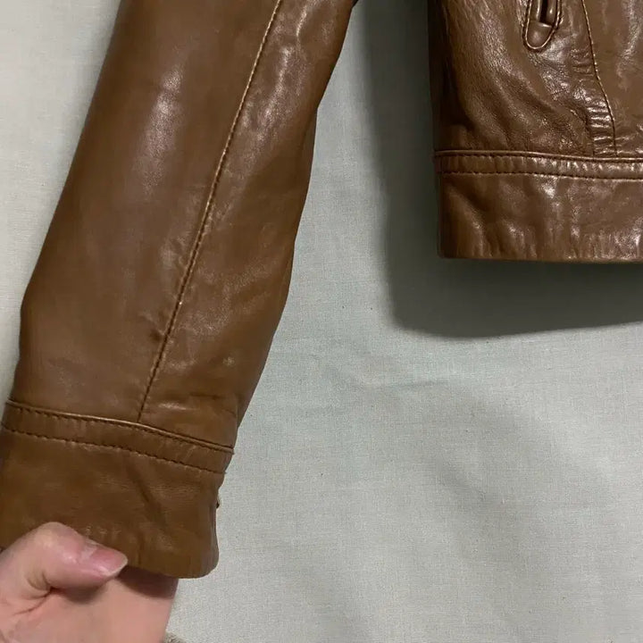 [BUNJANG] Massimo Dutti Leather Jacket / 마시모두띠 양가죽 브라운 레더 자켓 S