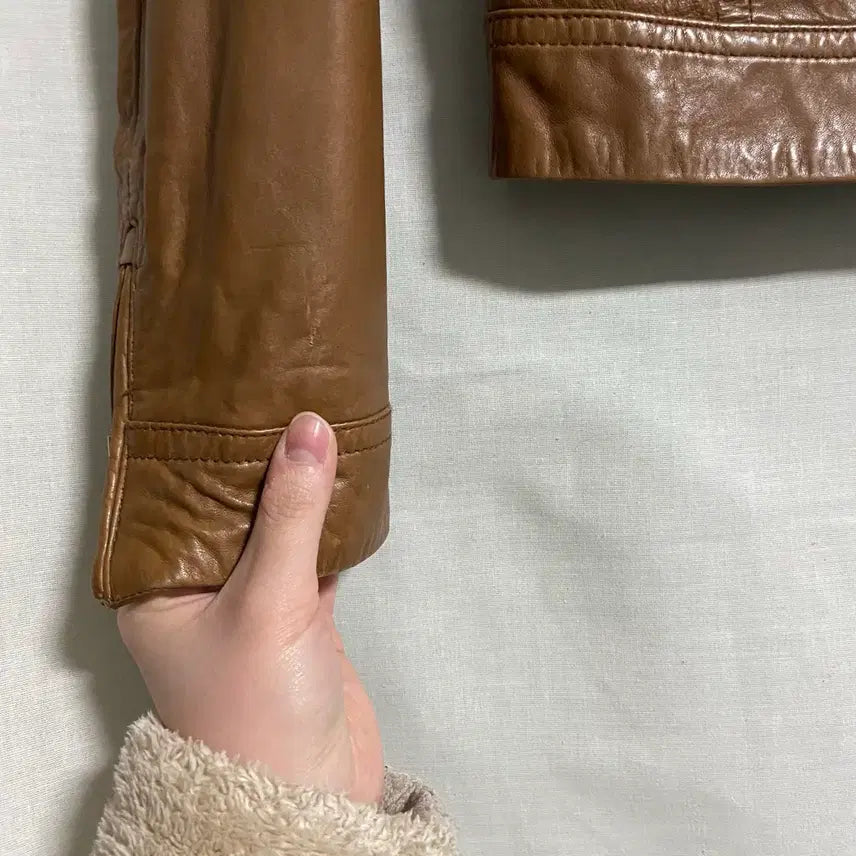 [BUNJANG] Massimo Dutti Leather Jacket / 마시모두띠 양가죽 브라운 레더 자켓 S