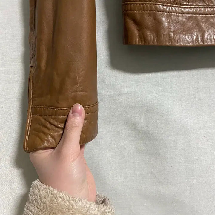 [BUNJANG] Massimo Dutti Leather Jacket / 마시모두띠 양가죽 브라운 레더 자켓 S