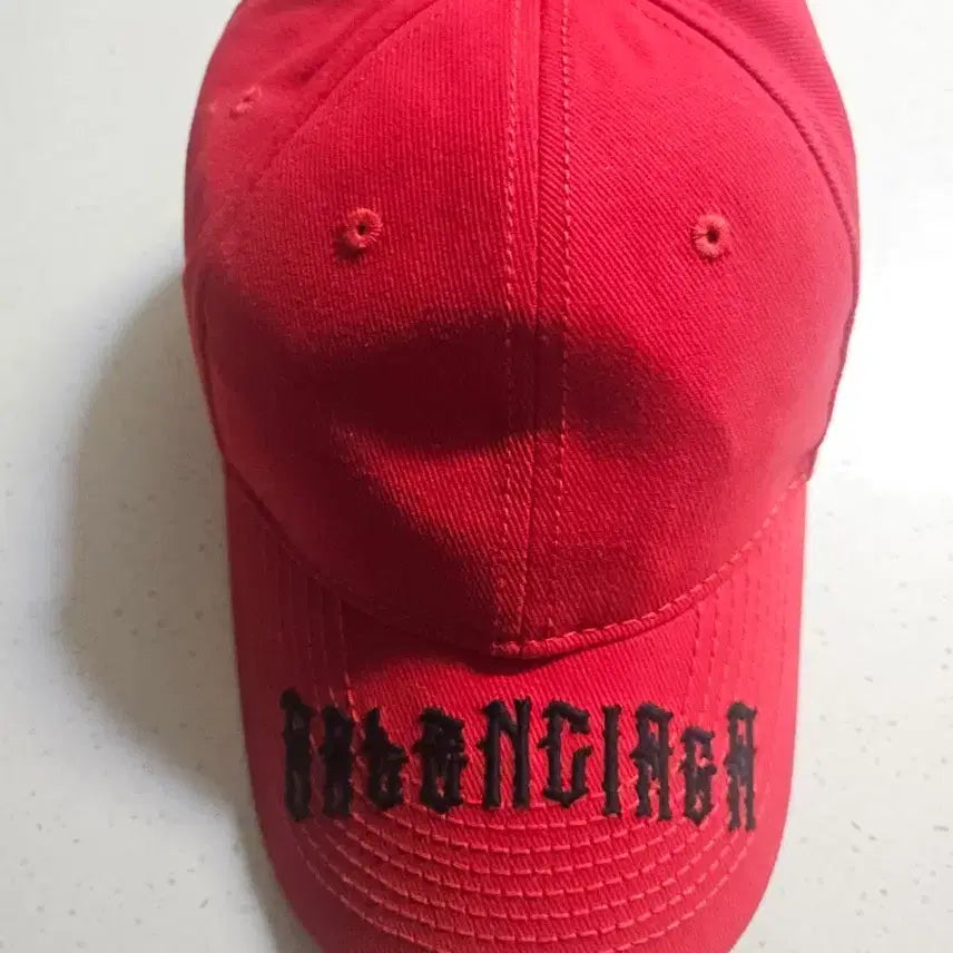 [BUNJANG] Balenciaga Red Logo Ball Cap / 발렌시아가 레드 로고 볼캡 모자