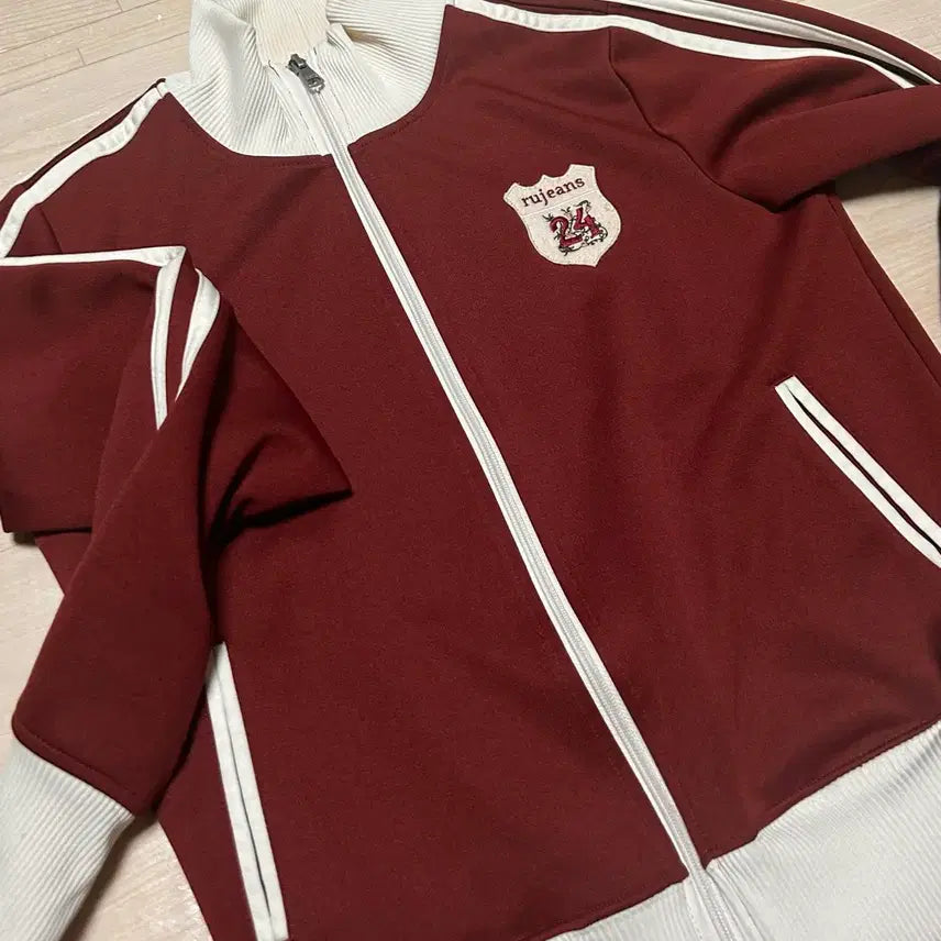 [BUNJANG] Adidas Burgundy Track Zip-up Jersey / 빈티지 버건디 트랙 집업 져지/ 아디다스 stc